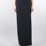 Gonna Nero in crêpe leggero con zip gioiello GO16561E2 110 ELISABETTA FRANCHI 