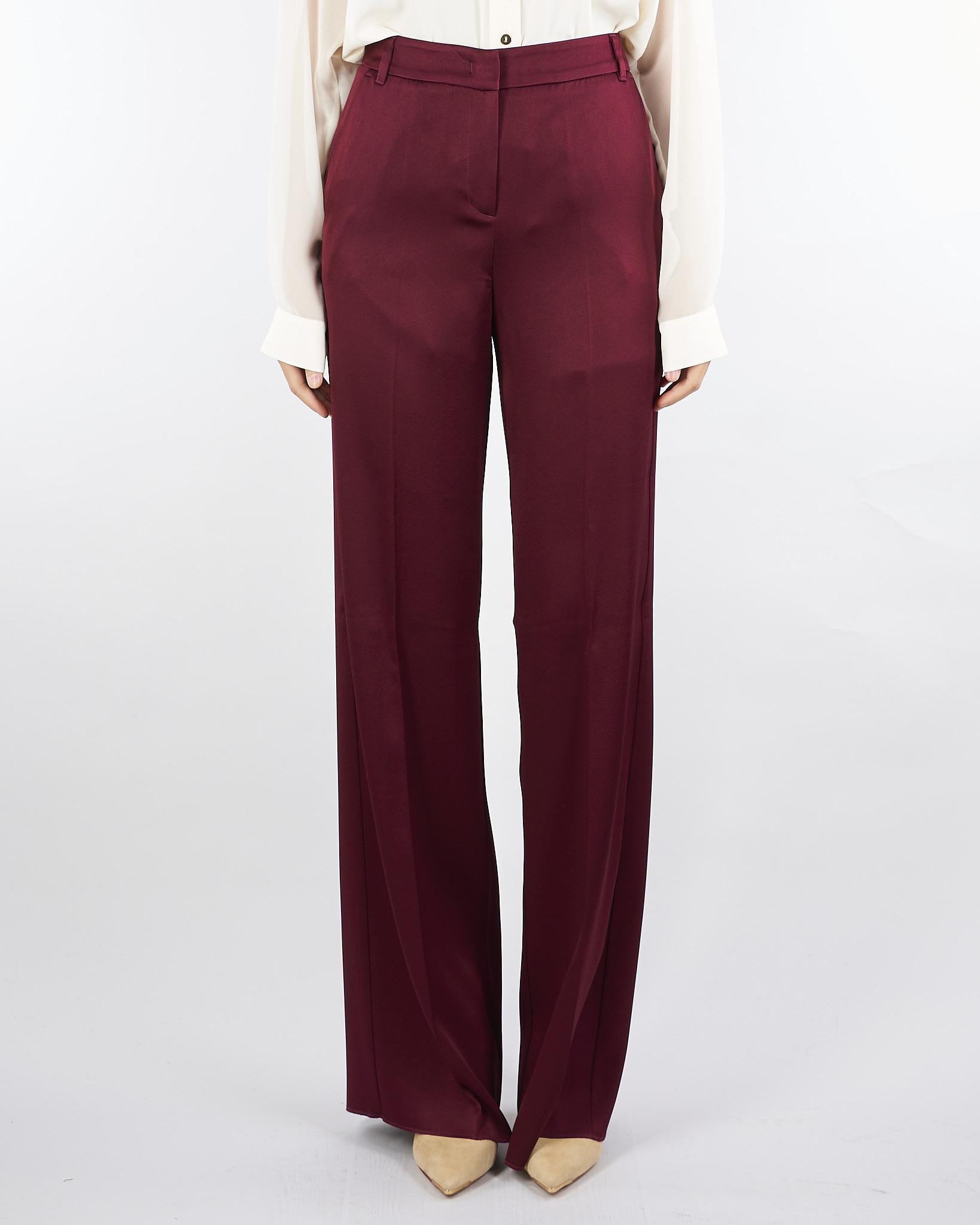 Pantalone in satin Bordeaux WOLF 1 MARELLA 