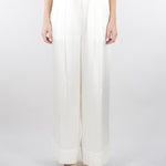 Pantalone Bianco in satin con elastico in vita SS260046 1 ELEH 