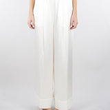 Pantalone Bianco in satin con elastico in vita SS260046 1 ELEH 