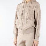 Felpa jacquard Beige in maglia NS272 30 NO SECRETS 