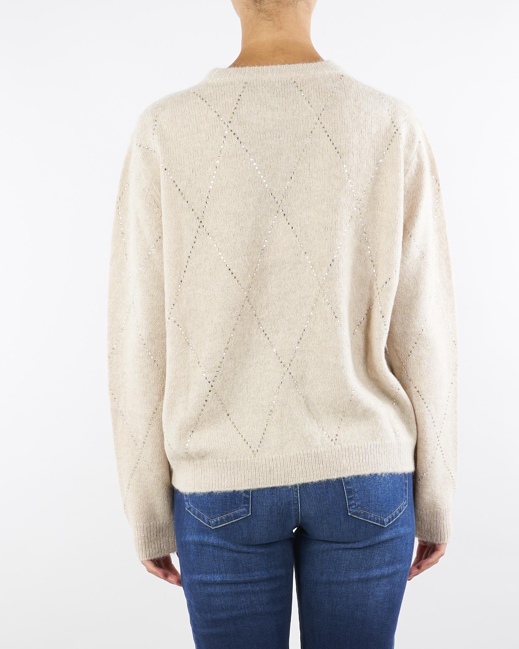 Maglia Beige girocollo in lana mohair MT3905910754 014 SEVENTY 