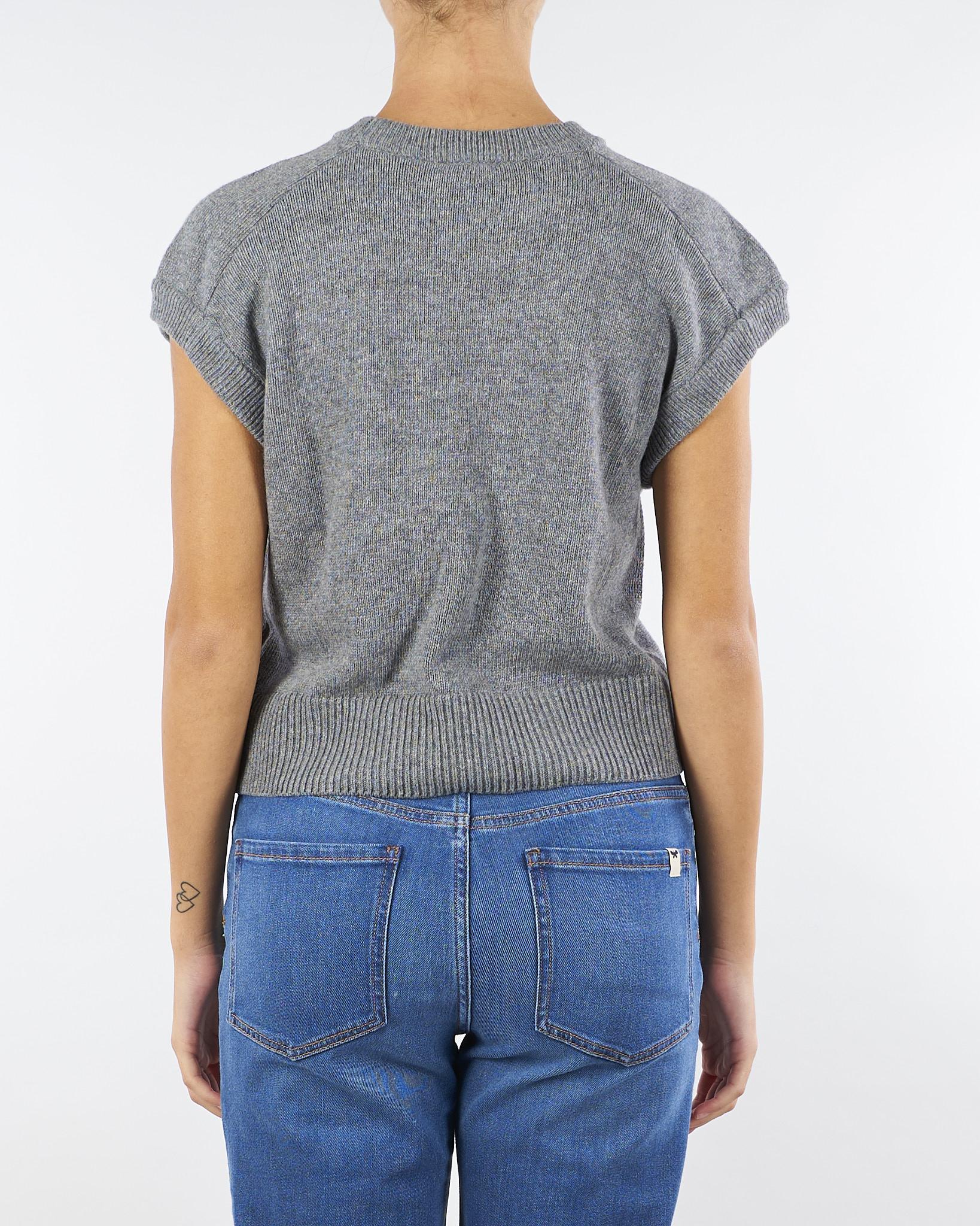 Gilet Grigio in maglia Mikol MIKOL 742 NENETTE 