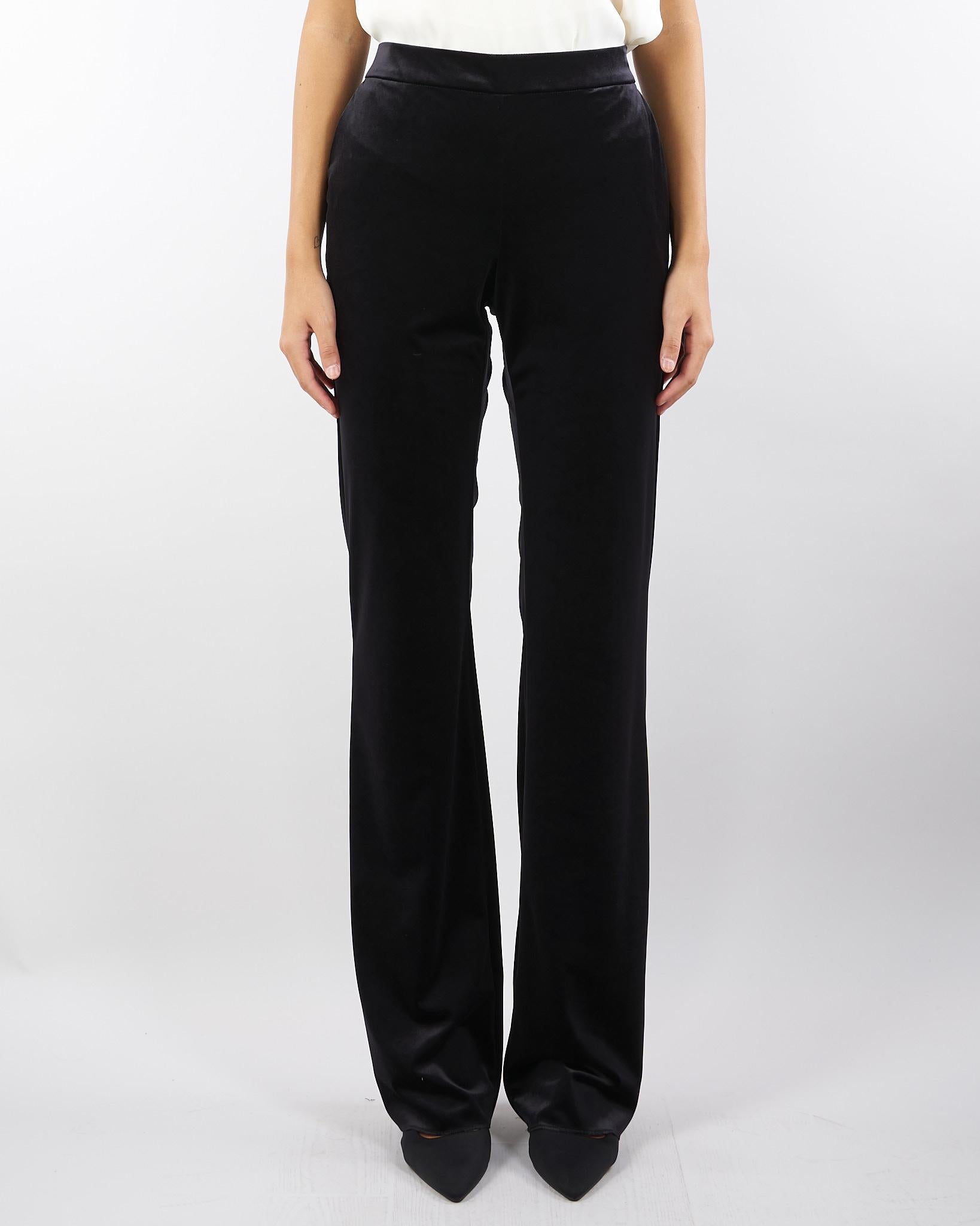 Pantaloni Nero in jersey velluto PLINIO 3 PENNY BLACK 