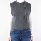 Gilet Antracite con cappuccio in lana e cachemire MESCAL 10 MAX MARA STUDIO 