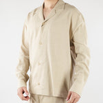 Camicia Beige in lino CA3638 25 I'M BRIAN 