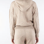 Felpa jacquard Beige in maglia NS272 30 NO SECRETS 