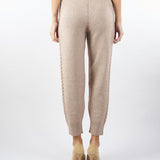 Pantalone jacquard Beige in maglia NS273 30 NO SECRETS 