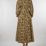 Abito Beige-Verde in popeline di cotone stampato MSTASTICE 5 MAX MARA STUDIO 