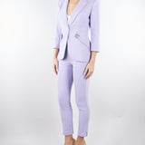 Giacca Lilla in doppio crêpe stretch con dettagli logo GI21561E2 EV7 ELISABETTA FRANCHI 