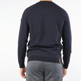 Maglia Blu Amos Cotton Round Knit W25120 60 RRD 