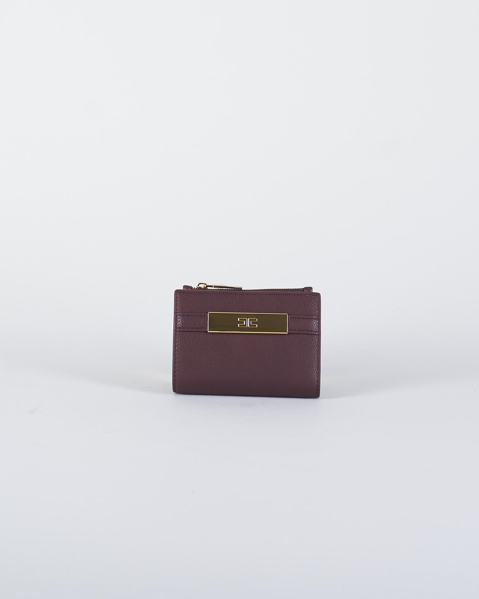 Portafoglio Merlot con placca logo PF61A56E2 EA4 ELISABETTA FRANCHI 