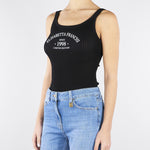 Body Nero in maglia con logo stampato BK81Q61E2 110 ELISABETTA FRANCHI 