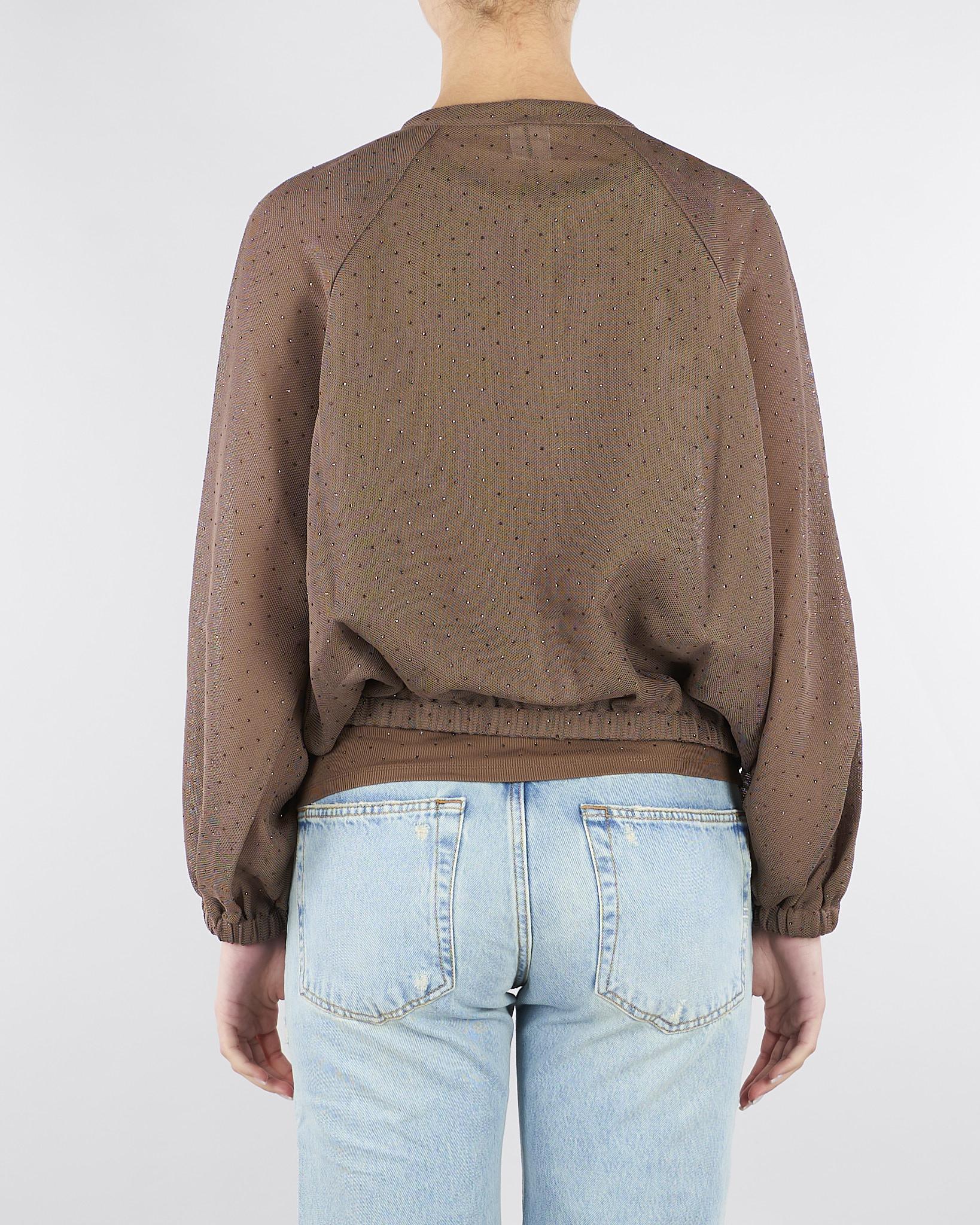 Bomber Nocciola oversize con micro strass MLMCLARINO 1 MARELLA 