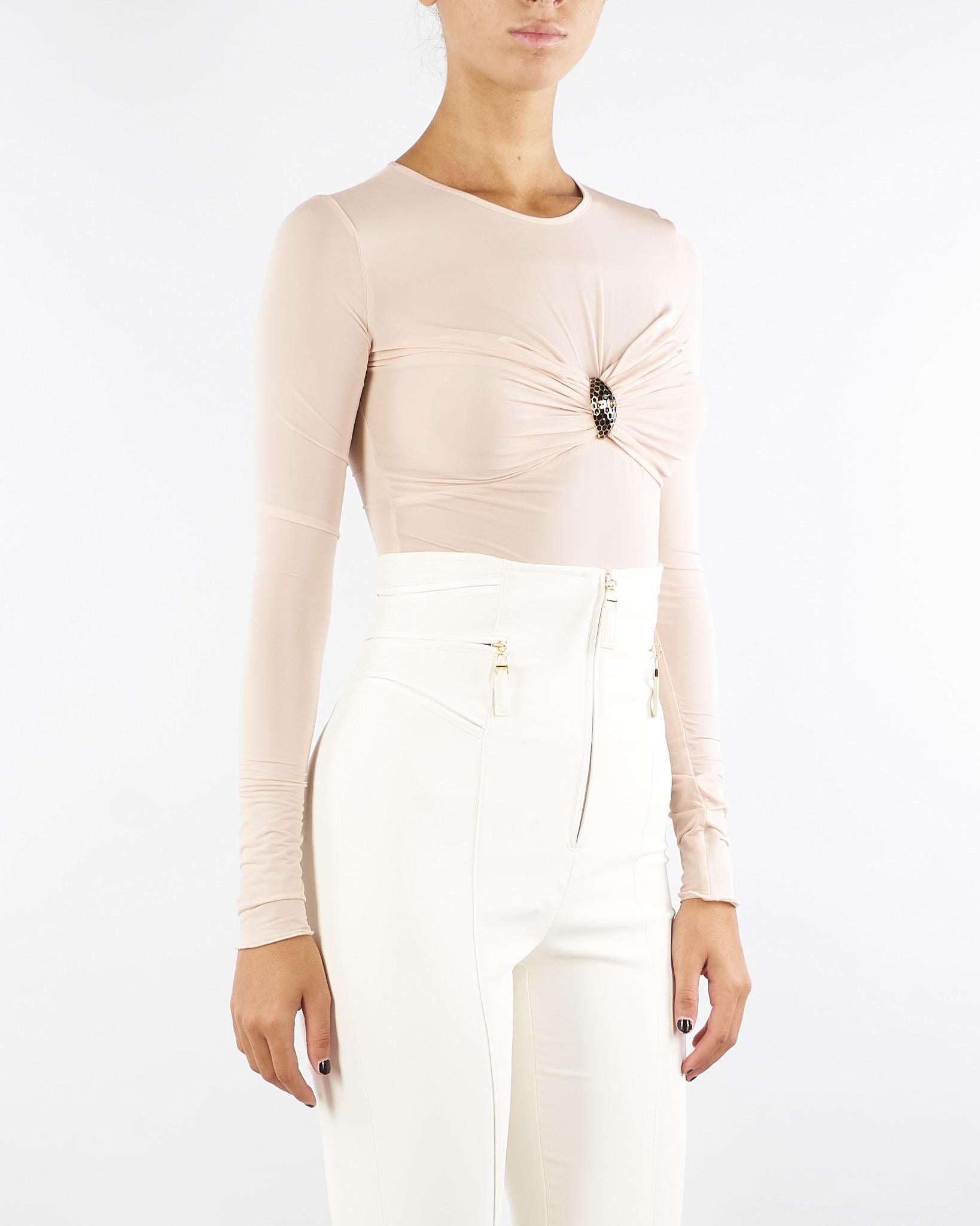 Body Nude in jersey con dettaglio gioiello BO01657E2 EA1 ELISABETTA FRANCHI 