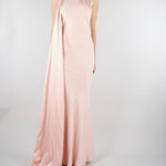 Abito lungo Rosa in raso con foulard ACT16195AB4125 713 ACTUALEE 