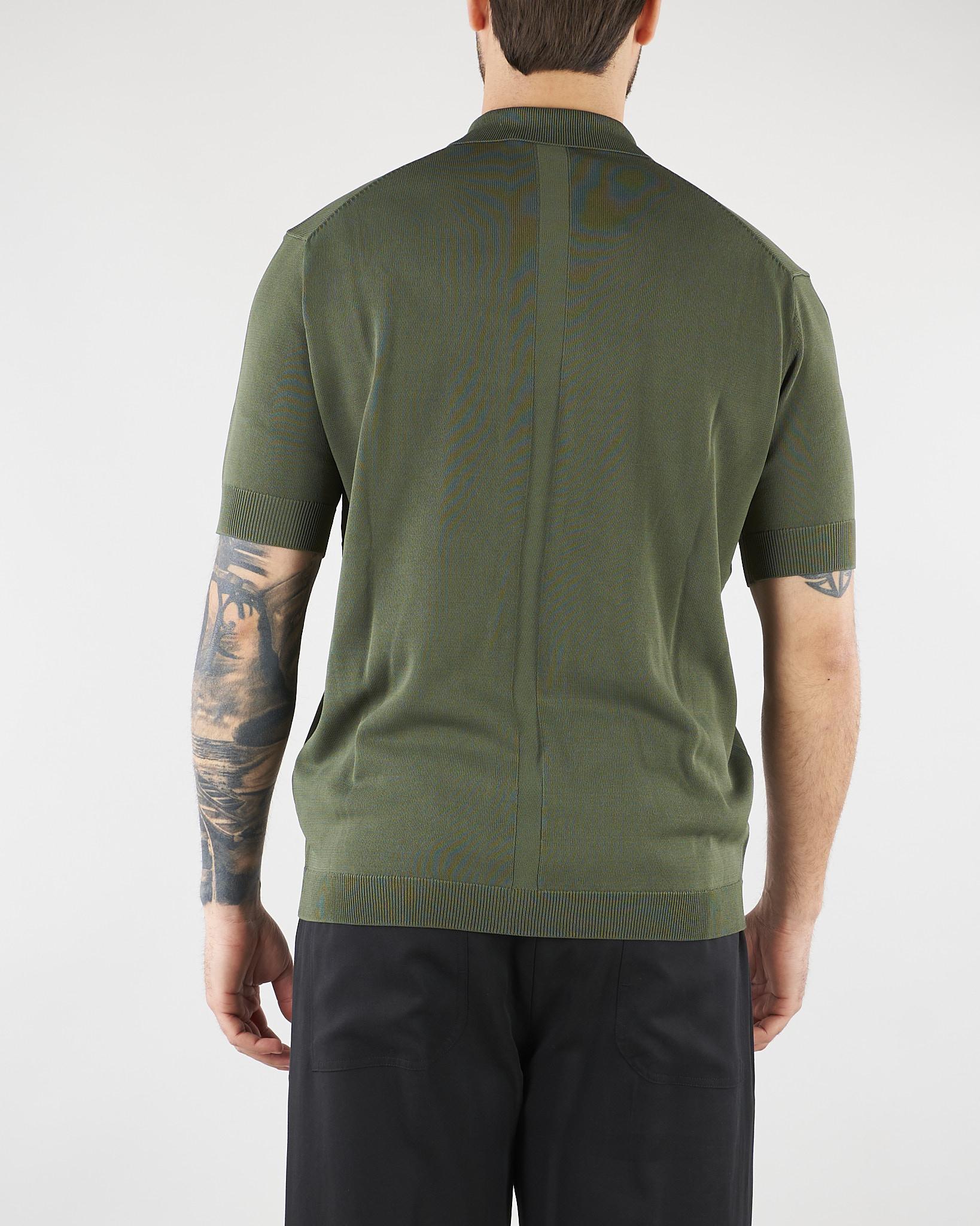 Polo Verde in maglia di viscosa LM26002 V009 LOW BRAND 