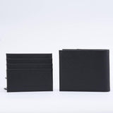 Gift box con portafoglio e portacarte in pelle con inserti in nylon e logo lettering Emporio Armani