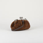 Borsa Pasticcino Bag small Marrone con perle in resina ricamate WKAESCHIMO 1 MAX MARA WEEKEND 