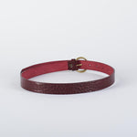 Cintura Bordeaux in pelle cocco con fibbia gold ACT030CI0020 85 ACTUALEE 