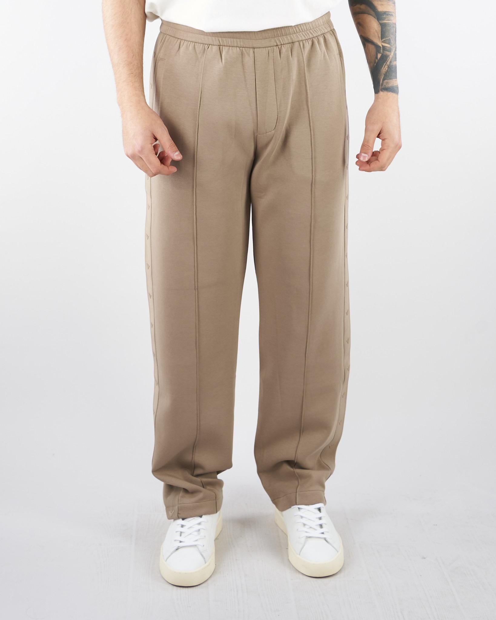 Pantaloni Beige in double jersey con banda logata EM005223AF10013 U6107 EMPORIO ARMANI 