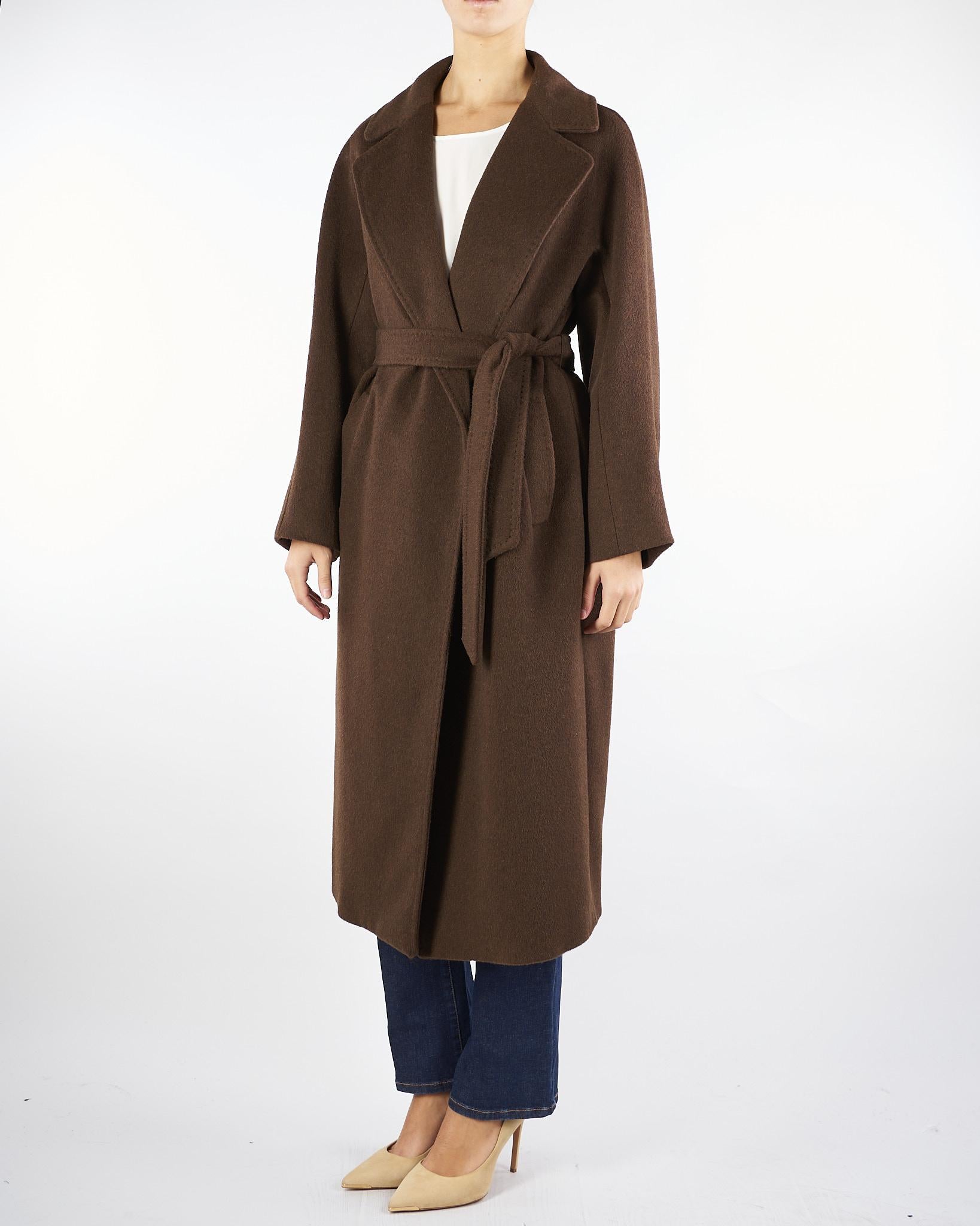 Cappotto Marrone lungo in lana e alpaca TEMPERA 12 MAX MARA WEEKEND 