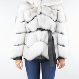 Vera Pelliccia Ghiaccio con inserti in pelle LC2077 30 LES NOIR 