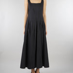 Abito Nero in popeline con gonna ampia MSTFELTRE 4 MAX MARA STUDIO 