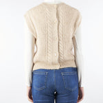 Gilet Beige in alpaca e lurex TAFFY 1 MAX MARA STUDIO 