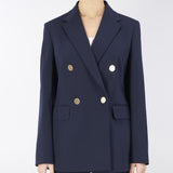 Blazer Blu doppiopetto in jersey