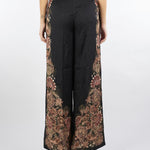 Pantaloni Nero a palazzo jacquard con stampa TP2041 12742 TWIN SET 