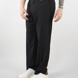 Pantalone Nero gamba dritta crop fit PA3683 9 I'M BRIAN 