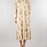 Abito Beige in cotone con ricami D3429760 91 CLIPS 