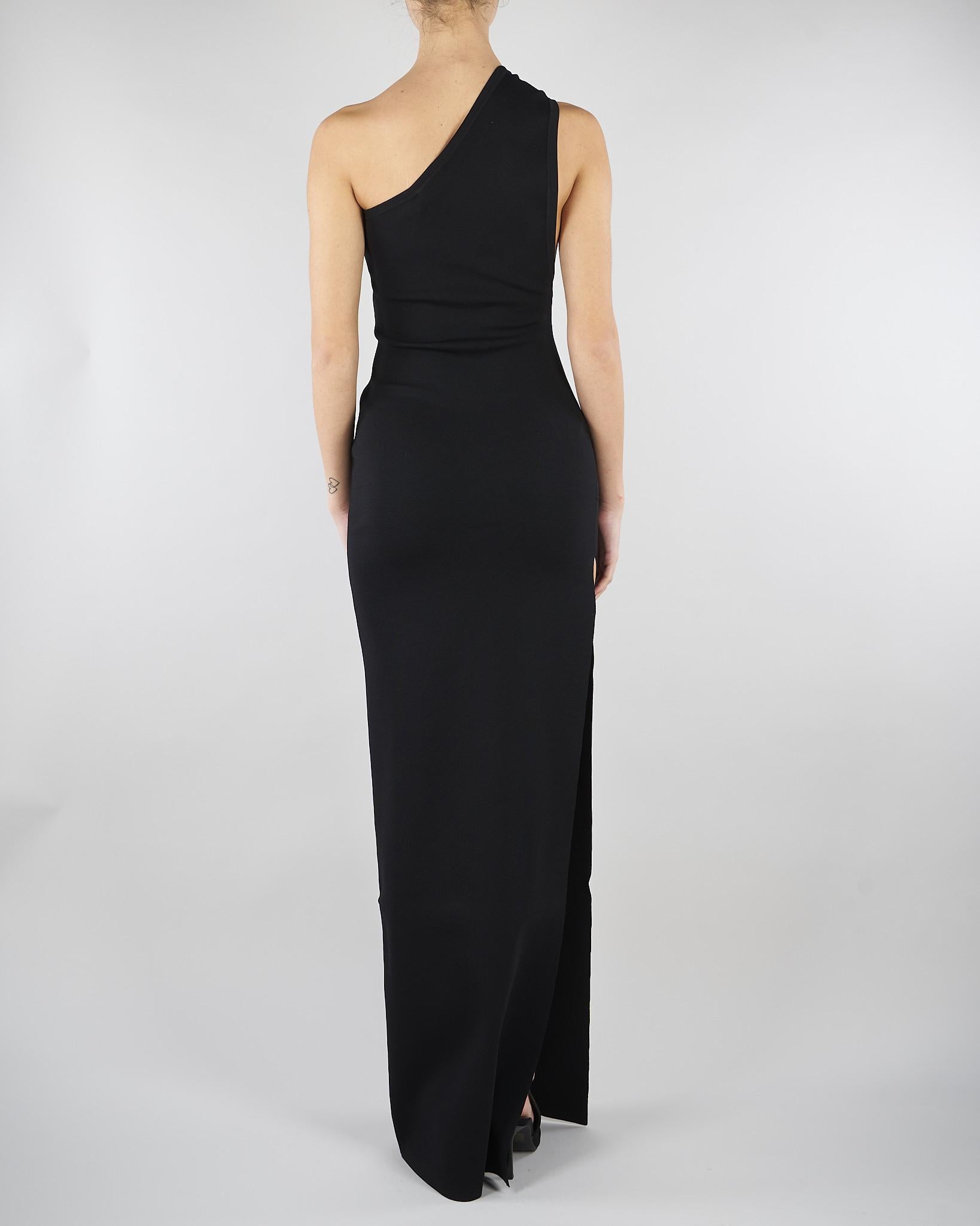 Abito Nero Red Carpet in maglia punto stoffa AM43B62E2 110 ELISABETTA FRANCHI 