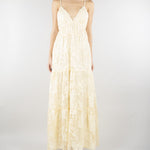 Abito Vaniglia a balze in raso devorè floreale D48EQ024E60 MFB31 ERMANNO BY ERMANNO SCERVINO 