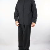 Pantalone Nero Relaxed fit con pences e fondo ampio F5PKMAPA140 110 A PAPER KID 