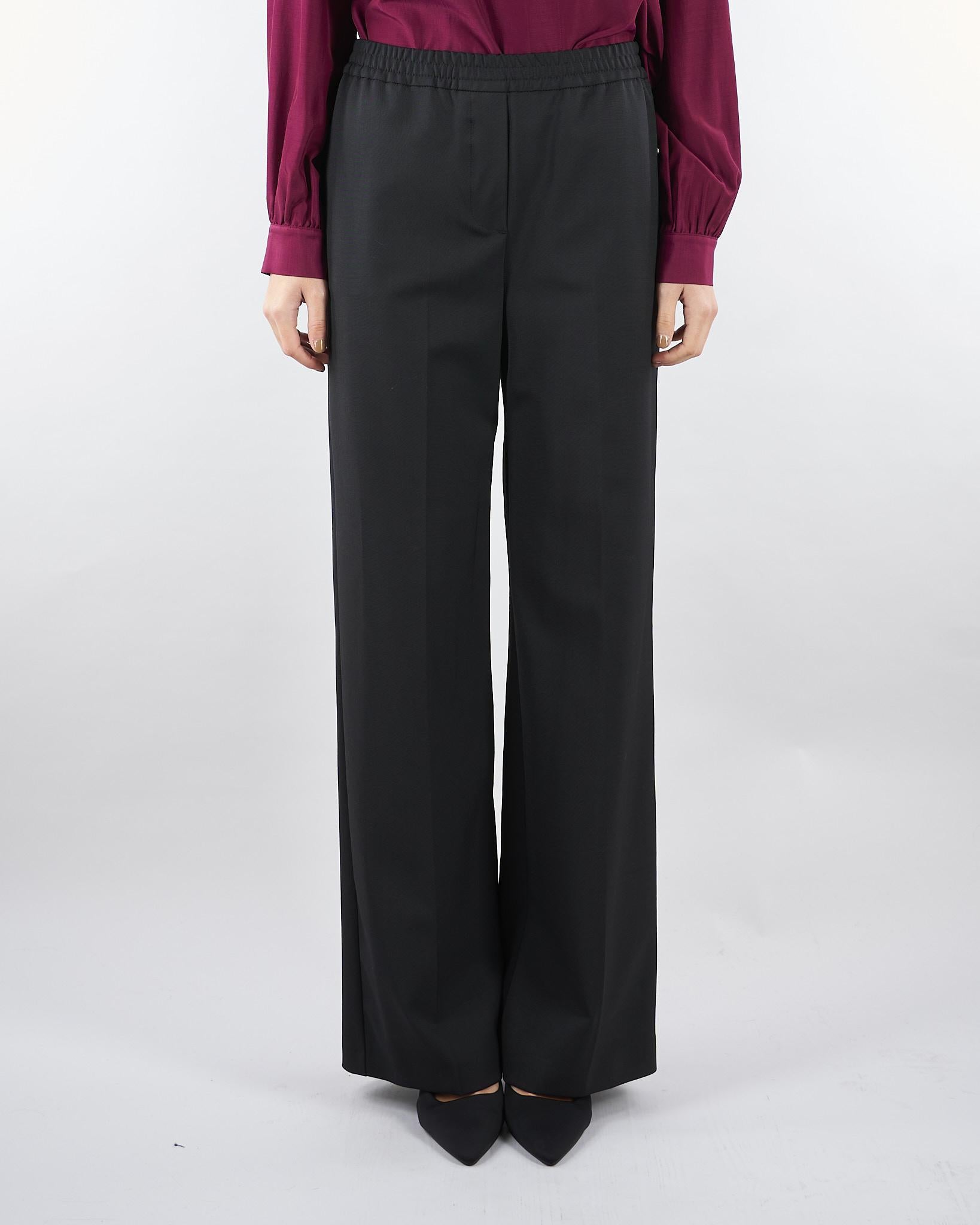 Pantalone Nero in Gabardina di lana tecnica PETRA 3 MAX MARA WEEKEND 