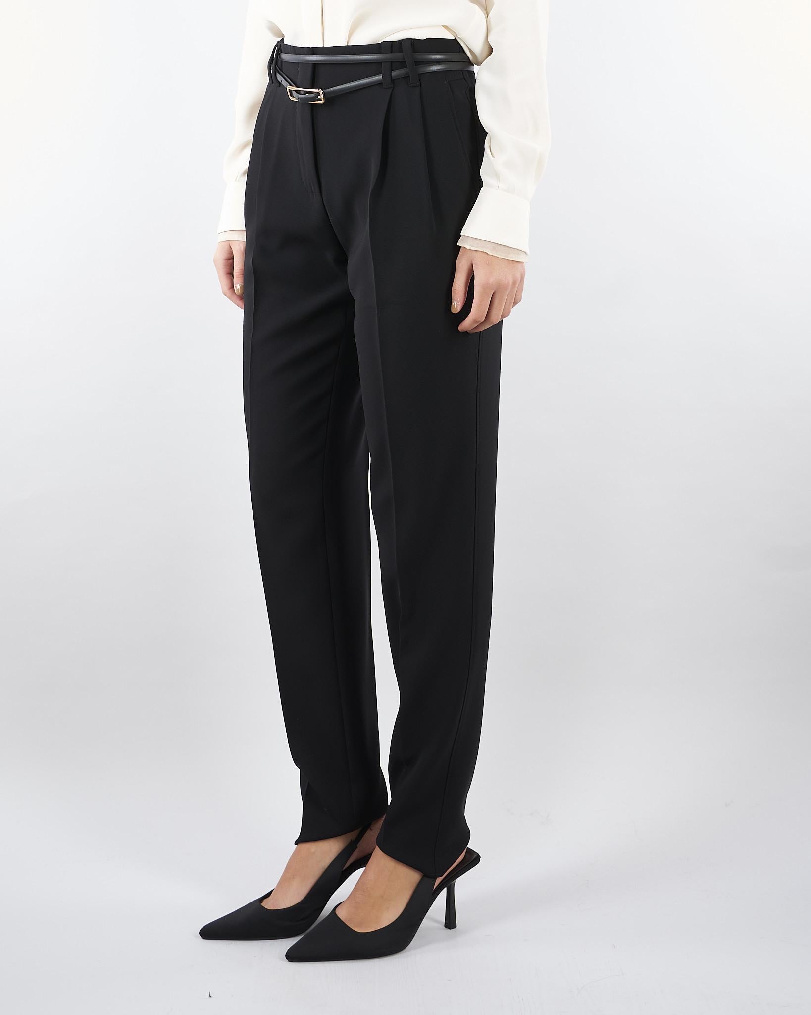 Pantalone Nero carrot in cady GISELLA 1 MAX MARA STUDIO 