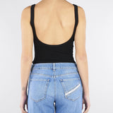 Body Nero in maglia con logo stampato BK81Q61E2 110 ELISABETTA FRANCHI 