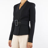 Giacca Nero in maglia con cintura MK48S57E2 110 ELISABETTA FRANCHI 