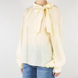 Camicia Giallo in organza con fiocco TAB0210 20 VICOLO 