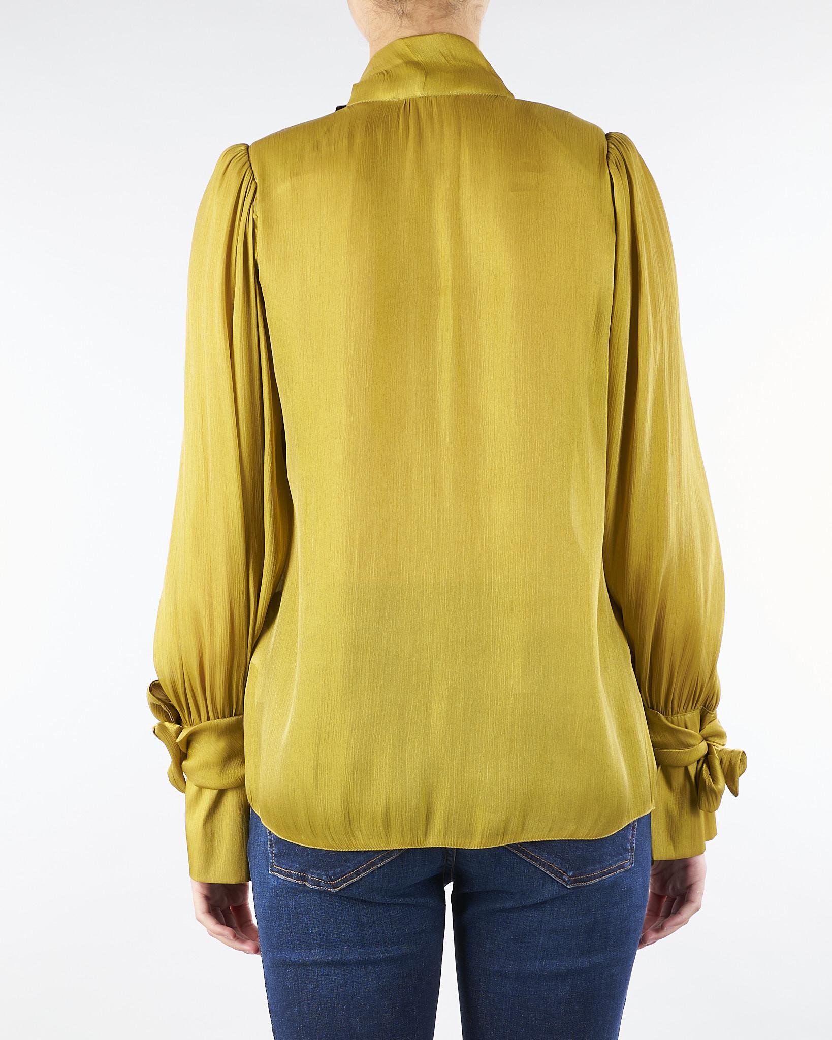 Camicia Verde Olio in georgette laminata ACT15105CA0585 50 ACTUALEE 