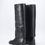 Stivale in pelle con fibbie Wo Milano