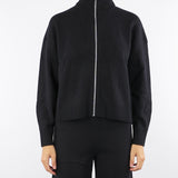 Cardigan zip Nero in blend di lana ANTARES 13 PENNY BLACK 