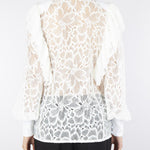 Camicia Bianco in pizzo con rouches ACT14129CA569 01 ACTUALEE 