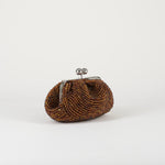 Borsa Pasticcino Bag small Marrone con perle in resina ricamate WKAESCHIMO 1 MAX MARA WEEKEND 