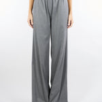 Pantalone Grigio wide leg con elastico in vita RI5CO014 0007 ICONA 