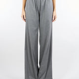 Pantalone Grigio wide leg con elastico in vita RI5CO014 0007 ICONA 