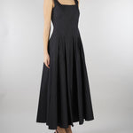 Abito Nero in popeline con gonna ampia MSTFELTRE 4 MAX MARA STUDIO 
