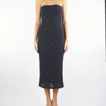 Abito Blu in pizzo cloquè LUCIANA 1 MAX MARA STUDIO 